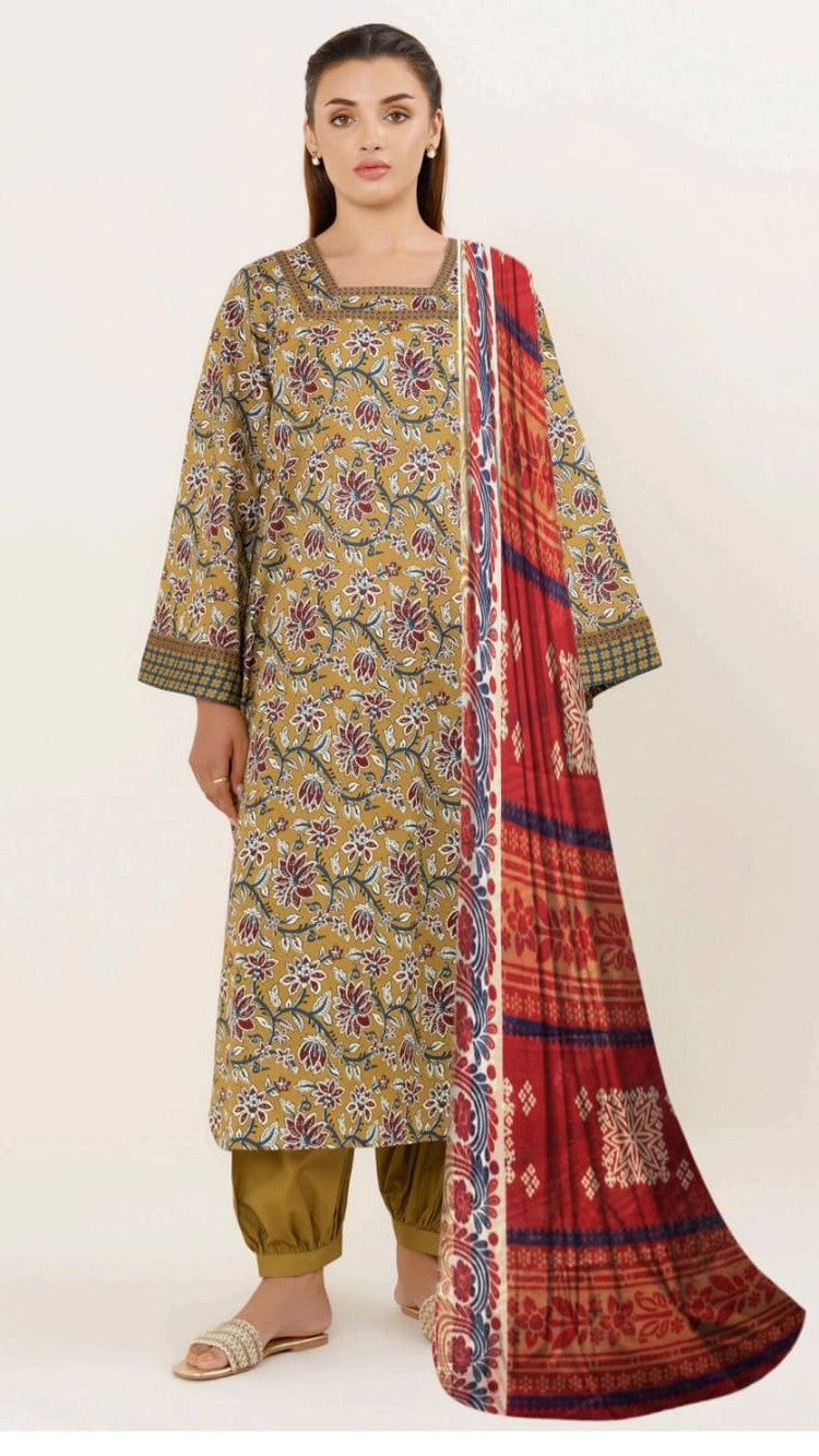 SAPPHIRE 3PC PRINTED LWAN (B.A.F)