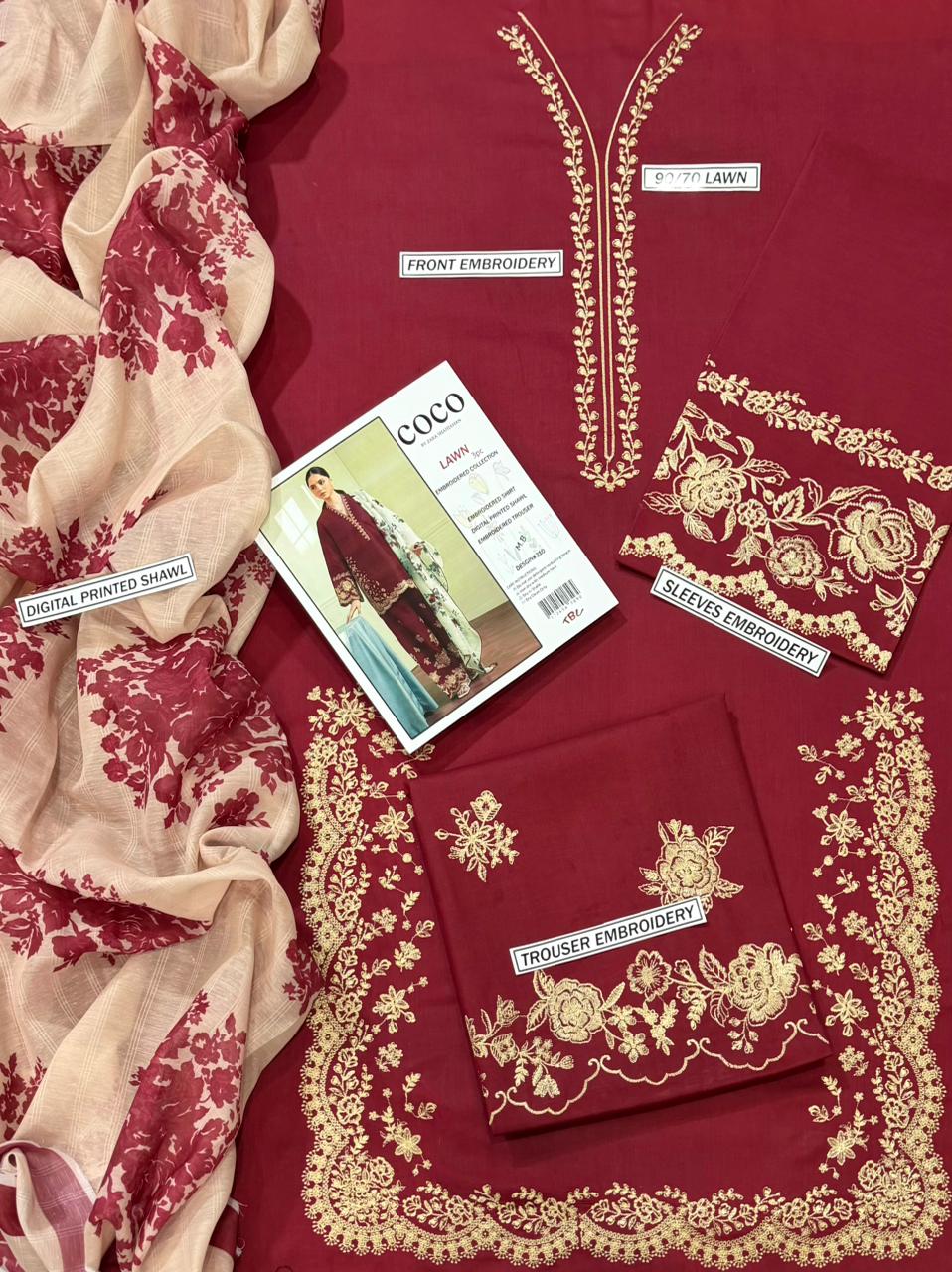 Coco By Zara 3PC Summer Lawn (TBP)