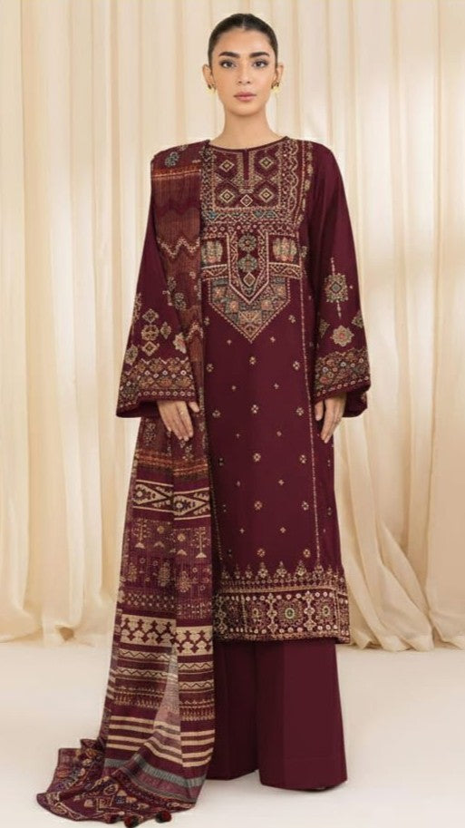 SAPPHIRE 3PC EMBROIDERY LWAN (N.F)