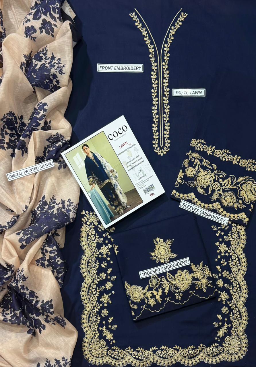 Coco By Zara 3PC Summer Lawn (TBP)