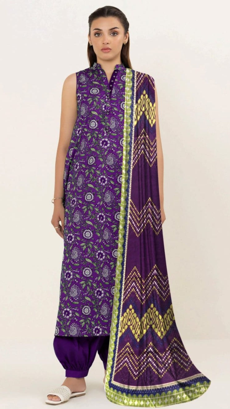 SAPPHIRE 3PC PRINTED LWAN (B.A.F)