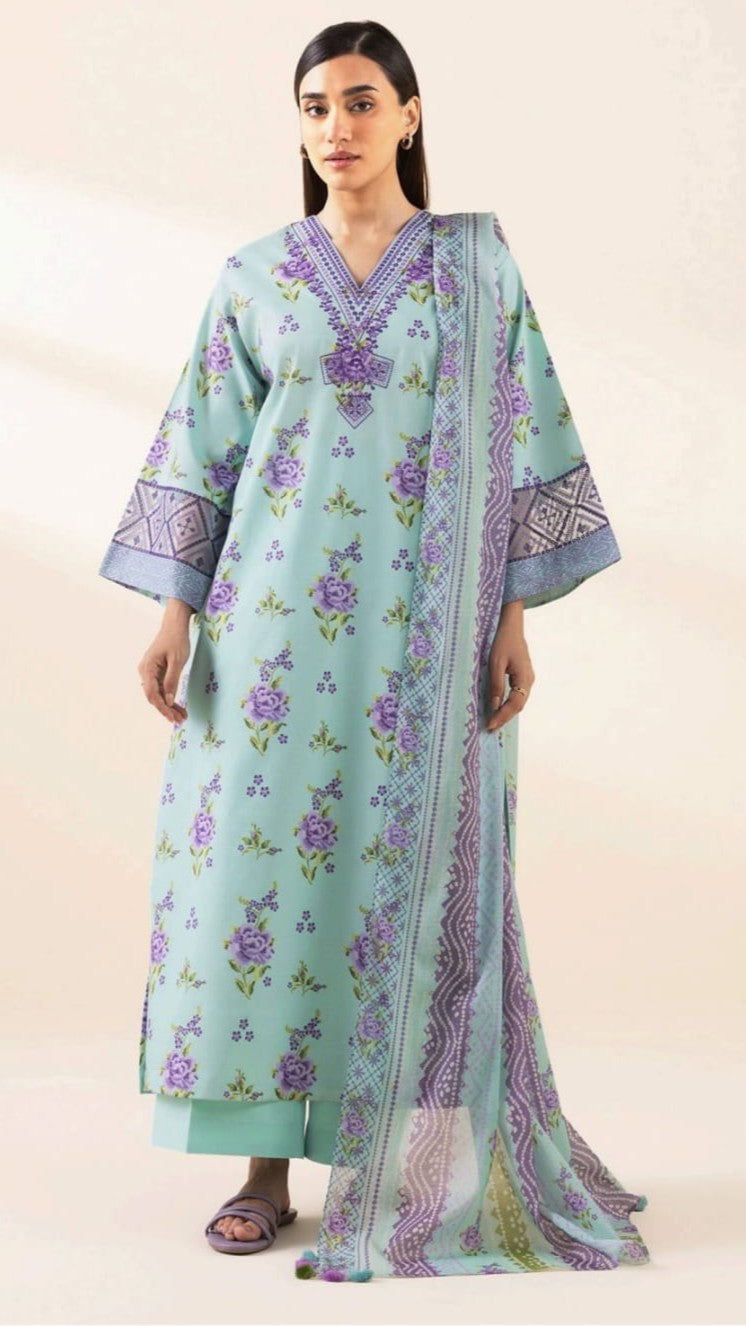 SAPPHIRE 3PC PRINTED LWAN (B.A.F)